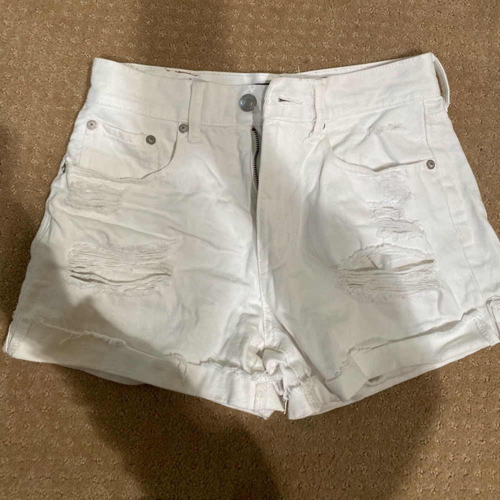 Aeropostale white jean shorts